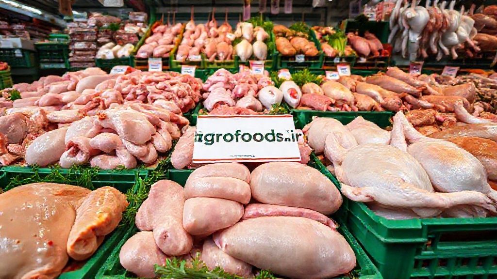 برشهای متنوع گوشت طیور تازه