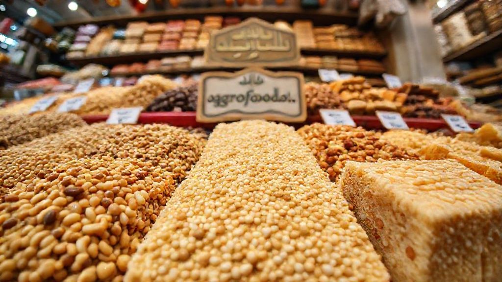 نمایی از حلوا ارده سنتی و خوش طعم ایرانی