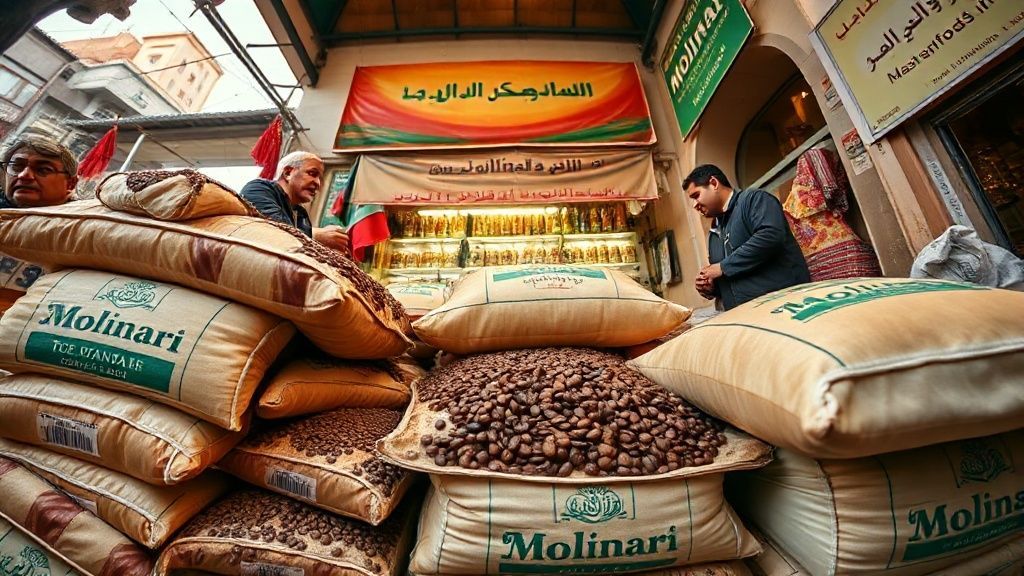 بازار پر جنب و جوش قهوه مولیناری در مشهد