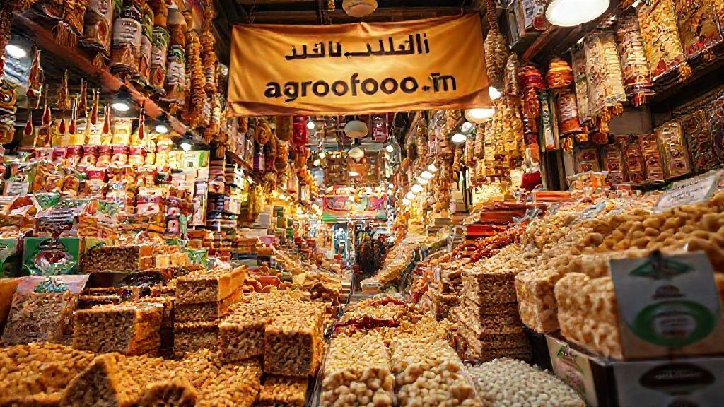 بازار شلوغ حلوا ارده و شیرینیجات سنتی