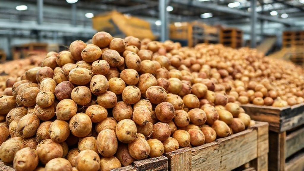 سیب زمینی‌های صادراتی تازه برداشت شده با کیفیت بالا