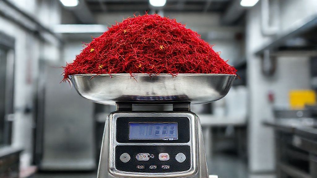 نخ های زعفران قرمز عمیق