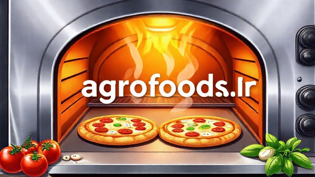 فر پیتزا در حال پخت