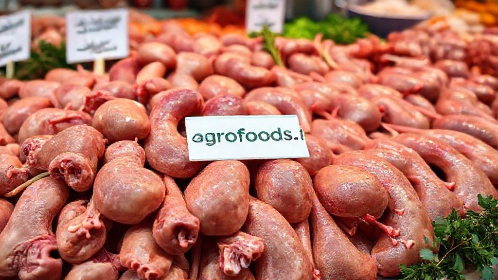 تصویری از قلوگاه بره تازه در قصابی