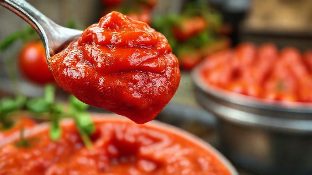 رب گوجه فرنگی با رنگ و بافت غنی