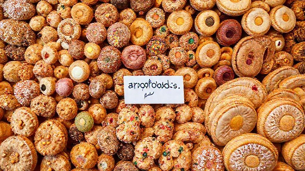 انواع شیرینی خشک با تزئینات رنگارنگ