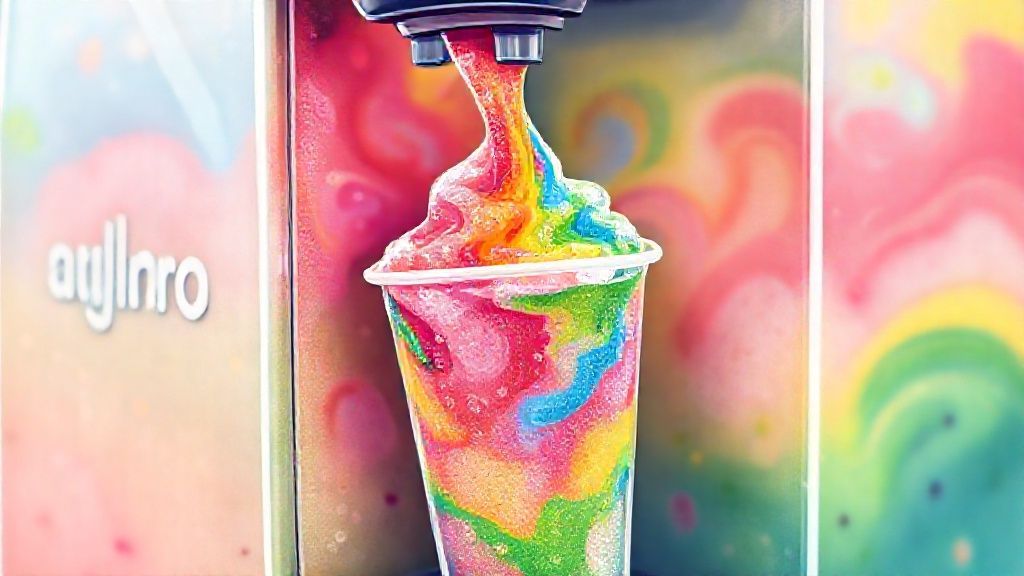 دستگاه یخ در بهشت ساز میلانو در حال کار