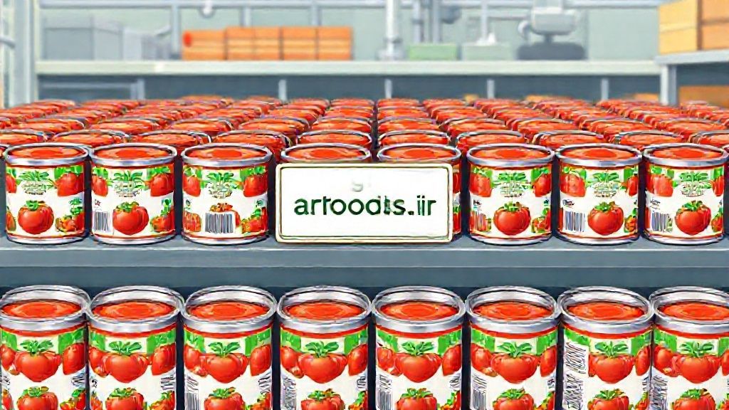 تصویری از قوطی‌های کنسرو رب گوجه فرنگی