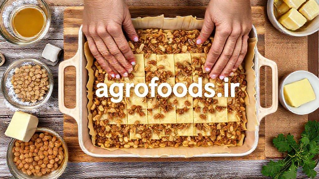 مراحل گام به گام تهیه و آموزش باقلوا